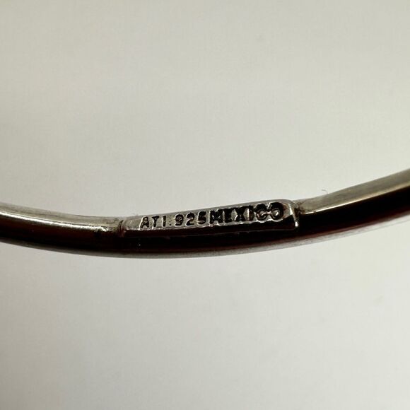 Stamped Mexico ATI 925, solid silver bangle bracelet! - Picture 7 of 9